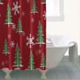 thumbnail image 4 of Red Christmas Tree and Snowflake Pattern Shower Curtain 36"x72" ,Bathroom Decorative Shower Curtains Set with 12 Hooks,Modern Waterproof Washable Shower Curtain, 4 of 6