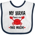 thumbnail image 3 of Inktastic My Yiayia Loves Me Grandson Boys or Girls Baby Bib, 3 of 4