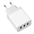 thumbnail image 4 of Bloque de cargador de pared USB 3.0, adaptador de corriente de carga rápida QC3.0 de 30W, enchufe europeo de 3 puertos, 100-240V para teléfono y tableta, 4 of 5
