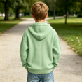 thumbnail image 3 of Abcomgle Hoodies for Boys Long Sleeve Quarter Zip Toddler Sweatshirt Waffle Knit Hooded Casual Pullover, 3 of 8