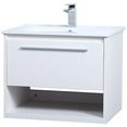 thumbnail image 4 of Elegant Decor 24 inch Single Bathroom Floating Vanity in White, 4 of 14