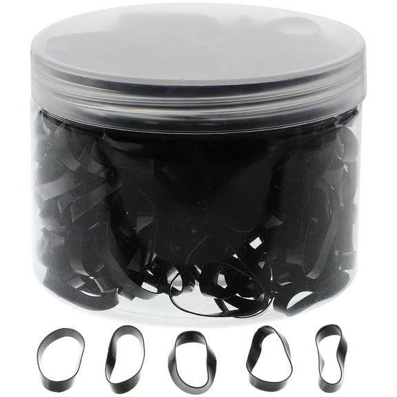 500 Pcs Rubber Bands for Hair Small Elastics Pin Headband Black