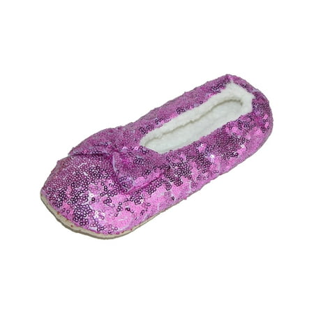 

Alotta Knits Sequins Ballerina Slippers with Sherpa Fleece Lining (Women)
