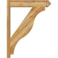 thumbnail image 3 of Ekena Millwork 6"W x 28"D x 36"H Funston Rough Sawn Arts and Crafts Outlooker, Western Red Cedar, 3 of 4