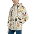 thumbnail image 2 of Lsque Cartoon Chickens Patten Youth Hoodie Sweatshirt Pullover with Kangaroo Pocket Boys and Girls Hoodie Warm Hoodie for Kids-Large, 2 of 6