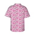 thumbnail image 3 of Picia Cute Watermelon Flamingo Gentle Cotton Regular Fit Short Sleeve Casual Hawaiian Shirt for Men-Medium, 3 of 9