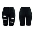 thumbnail image 2 of Wirziis Women Jean Short for Summer Five pointed Pants Destroyed Hole Shorts Jeans Ladies Plus Size Leggings Short Pants Denim Shorts Ripped Jeans, 2 of 3