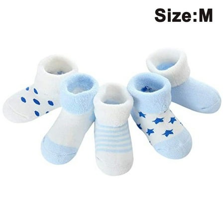 

5 Pairs New Warm Baby Terry Socks Baby Socks Cartoon Baby Socks Cotton Newborn Children s Socks