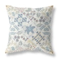 thumbnail image 5 of Fall Patch Snowflowers Indoor/Outdoor Fabric Pillow in White Light Blue 16x16, 5 of 7