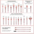 thumbnail image 6 of 30 count Professional Makeup Brush Set with Travel Case - Kabuki, Foundation, , Blush,Blending& Eyeshadow Brushes, Labeled for -Ready Box,PinkGold, 6 of 6