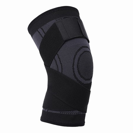 Abody 1PCS Adjustable Knee Support Knee C-ompression Sleeve Brace Double Band Breathable Design for Running Basketball Baseball Hiking Sport Activities