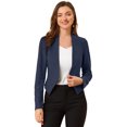 thumbnail image 1 of Chaqueta Corta Casual Allegra K para Mujer sin cuello Armada XS, 1 of 6