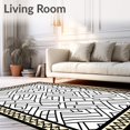 thumbnail image 2 of ODIKA 2'x3' Machine Washable Non-Slip Area Rug, Inspired Trellis Floor High Traffic Rug, Black, 667617, 2 of 7