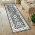 thumbnail image 6 of MeyJey 2'x6' Oriental Vintage Runner Rug for Hallways, Non-Slip Machine Washable Area Rug for Bedroom/Living/Dining/Laundry Room Carpet, Gray/Brown, 6 of 17
