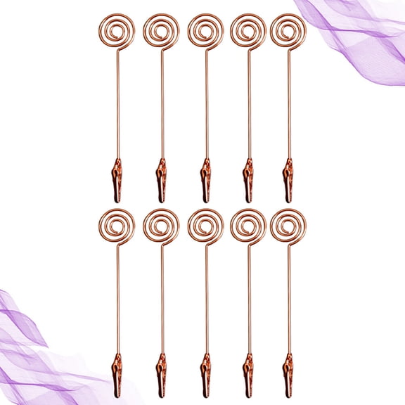 KALLORY 10Pcs Metal Memo Holder Clip Rose Gold for Graduation Clip Photo Holder