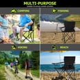 thumbnail image 4 of Portable Camping Chair, Outdoor Lawn Folding Chairs for Adults, Heavy Duty Large Foldable Chairs for Beach, Fishing, Tailgating and More Outdoor Sport, Carry Bag & Cup Holder, 4 of 5
