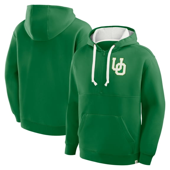 Men's Fanatics Green Oregon Ducks Hometown Premium Rise And Conquer Half-Zip Hoodie