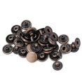 thumbnail image 2 of Lot de 50 boutons pression ronds en laiton pur pour décoration de bagages (bronze 12,5 mm), 2 of 4