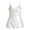White, variant on Women Lingerie Dress Comfortable Cowl Neck Mini Dress Nightgowns Slip Side Sheer Lace Spaghetti Straps Chemise Sleepwear