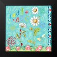 thumbnail image 2 of Del Sol, Ani 15x15 Black Modern Framed Museum Art Print Titled - Nature Garden with Ladybug, 2 of 5