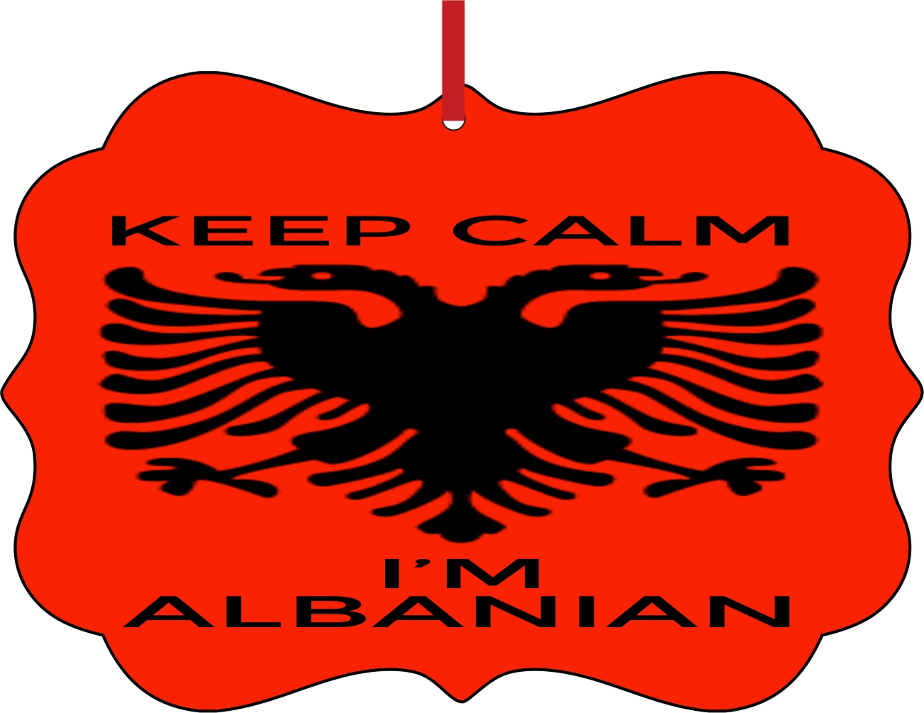 Flag Albania Keep Calm I'm Albanian Gift Appreciation Elegant Aluminum