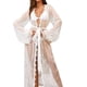 thumbnail image 2 of Camisón sexy de talla grande con lunares y vestido largo transparente para mujer, ropa de casa, 2 of 5