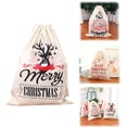 thumbnail image 2 of kjfeif Clearance Christmas Santa Sack Large Christmas Canvas Gift Bag with Drawstring Reusable Personalized Best Gift for Xmas Package Storage Christmas Gift Bags 18.5 x 26.37 Inch, 2 of 5