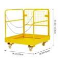 thumbnail image 3 of Towallmark Forklift Safety Cage 36 x 36 inches Forklift Man Basket for 1 or 2 People, 1200 lbs Capacity Foldable Forklift Work Platform for Most Aerial Jobs, 3 of 9