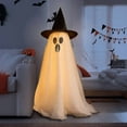 thumbnail image 3 of Halloween Ghost Decorations Outdoor, 16-61 Inch Spooky Ghost Decor with String Lights,Light up Ghost,Ghost Light Stakes,Scary Standing Ghosts Decor for Front Door Porch Yard Home Party Decor (B), 3 of 6