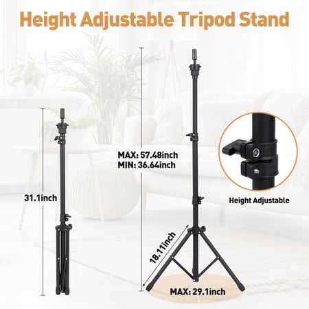 PENTAQ 22″ CANVAS CORK WIG HEAD WITH 57″ MANNEQUIN TRIPOD FOR WIGS,MANIKIN HEAD BLOCK SET FOR WIGS MAKING DISPLAY WITH WIG CAPS,T PINS SET,COMB