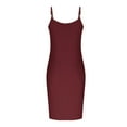 thumbnail image 4 of Sakmal Robe de Nuit Décontractée pour Femmes Moomoo, Combinaison, Rouge, Grande Taille, Courte, Sans Manches, Unie, Chemises de Nuit pour Femmes, 4 of 8