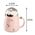 thumbnail image 3 of Taza de café de 401-500 ml, taza de Papá Noel, taza de té con tapa, regalo de Año Nuevo para niños Rosado, 3 of 9