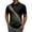 Silver, variant on Men Polo Shirts Short Sleeve Striped Digital 3D Printing Lapel T Shirt Button Summer Stylish Casual Polos for Men Black L