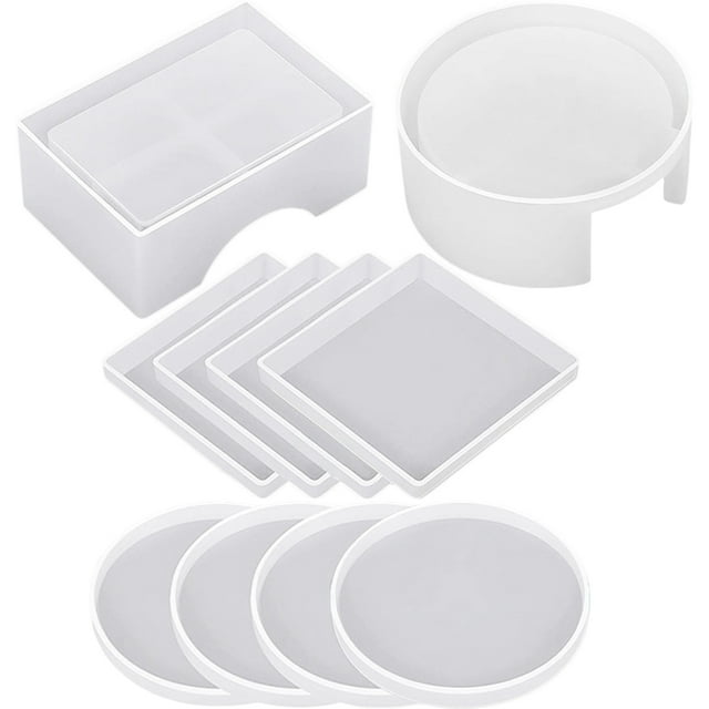 Miangastore Tapis de Tasse Moule de Moulage sous-Verre Support de sous-Verre Fabrication 1 Ensemble 8.7X8.7X0.9 Po