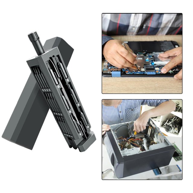 Juego de destornilladores magnéticos DYNWAVEMX Caja de transporte para reparar teléfono con cámara 44 en 1