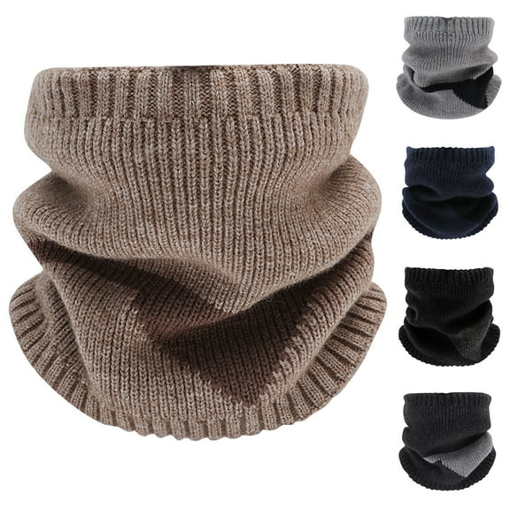 Holiday Gifts! Titcea Neck Gaiter Women Knitted Solid Color Wind Protection Fleece Winter Neck Warmer Thick Scarf for Women