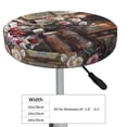 thumbnail image 2 of Romantic Wine Flowers Round Bar Stool Seat Covers, Elastic Round Chair Cover Stool Seat Slipcover Bar Stool Cushions Round Pad for 12-14 inch, 2 of 5