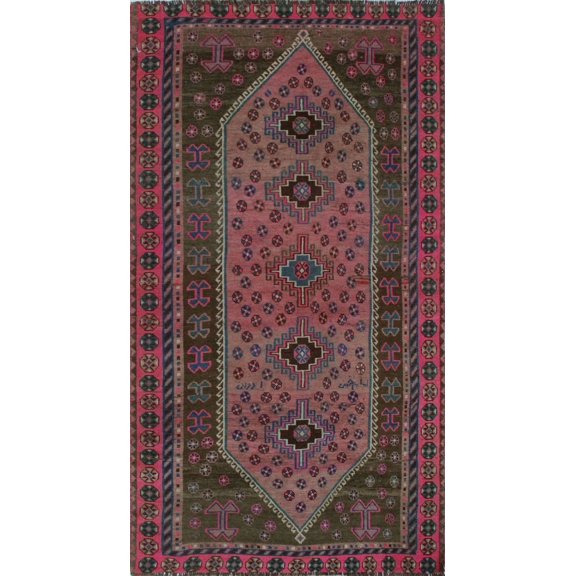 Sherazi Mehrnoosh Pink/Blue Runner, 5'2" x 8'7"