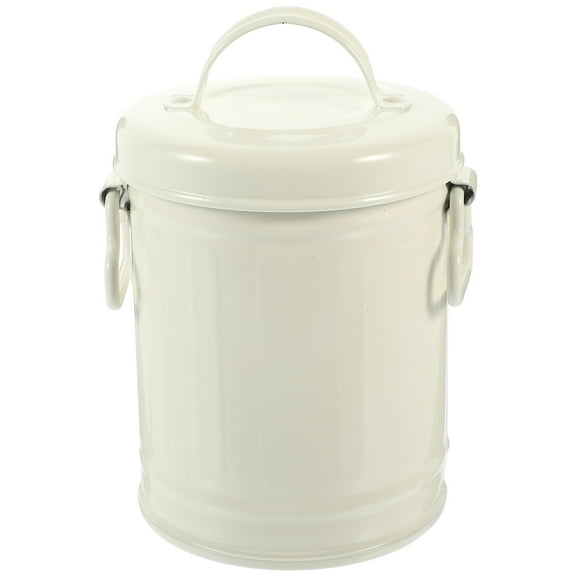 LABSERRON White Desktop Mini Trash Can 1Pack 5.5x3.8x3.8in