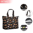 thumbnail image 2 of Brown Mushroom Pattern Black Pattern Travel Tote Bags for Women Carry On,Large Weekender Bags for Women Travel,Multi Functional Duffle Bag for Work,Shopping,Sports, 2 of 5