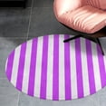 thumbnail image 4 of Aesthetic Purple And White Vertical Round Carpet Circle Rug Outdoor Patio Area Rug Washable Large Area Rugs Hallway Room Decor Fitness Mats, 4 of 8
