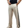 thumbnail image 2 of Mens Sweatpants with Pockets Side Striped Relaxed Fit Elastic Waist Straight Leg Athletic Workout Pants Casual Trousers, 2 of 5