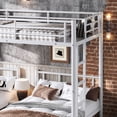 thumbnail image 5 of Bellemave Triple Bunk Bed Frame,3 Twin Size Bunk Bed Can Be Separated into 3 Single Beds for Bedroom，Metal Triple Bed Built-in Shelves for 3 (White), 5 of 9