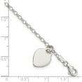 thumbnail image 5 of Sterling Silver Engraveable Heart 6 In Childs Bracelet (6 X 12) Made India qg1446-6, 5 of 5