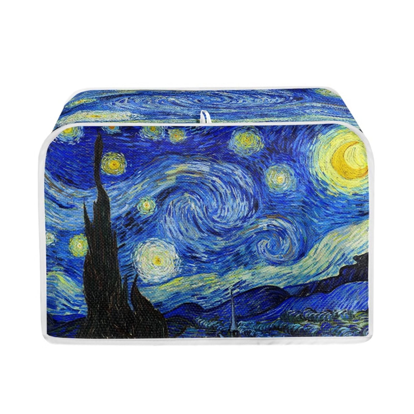 FKELYI 4 Slice Toaster Covers Wide Slot Foldable Van Gogh Starry Sky
