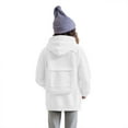 thumbnail image 3 of Gyexs Travel Hoodies for Girls Zipper Backpack Hoodie Sweaters Solid Color Hooded Sweatshirts 4-14Y (#02 White, 6-7 Years), 3 of 8