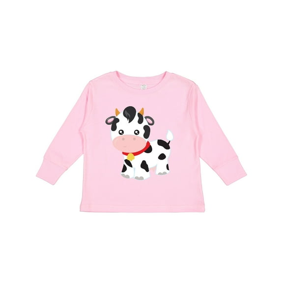 Inktastic Cute Cow, Baby Cow, Little Cow, Farm Animal Boys or Girls Long Sleeve Toddler T-Shirt