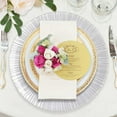 thumbnail image 2 of 13 Inch Clear Glass Charger Plates with Silver Edge, 4 Packs Glass Chargers Service Plates, Glass Chargers for Wedding Birthday and Various Occasions, 2 of 7