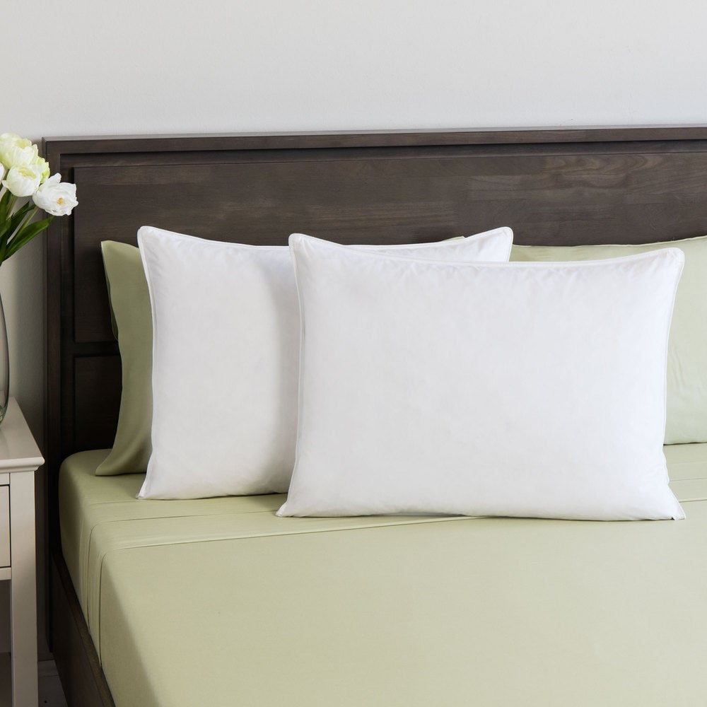 Euro Square Bed Pillows Goose Feather Filler Neck Protection Slow Rebound  Pillow 100% Cotton Shell Anti Mite - AliExpress