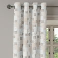 thumbnail image 3 of Ambesonne East Grommet Curtain, Oriental Checkered Motif, 50" x 54", Grey Tan Taupe, 3 of 6